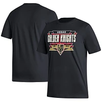 T-shirt adidas noir Vegas Golden Knights Reverse Retro 2.0 Fresh Playmaker pour homme