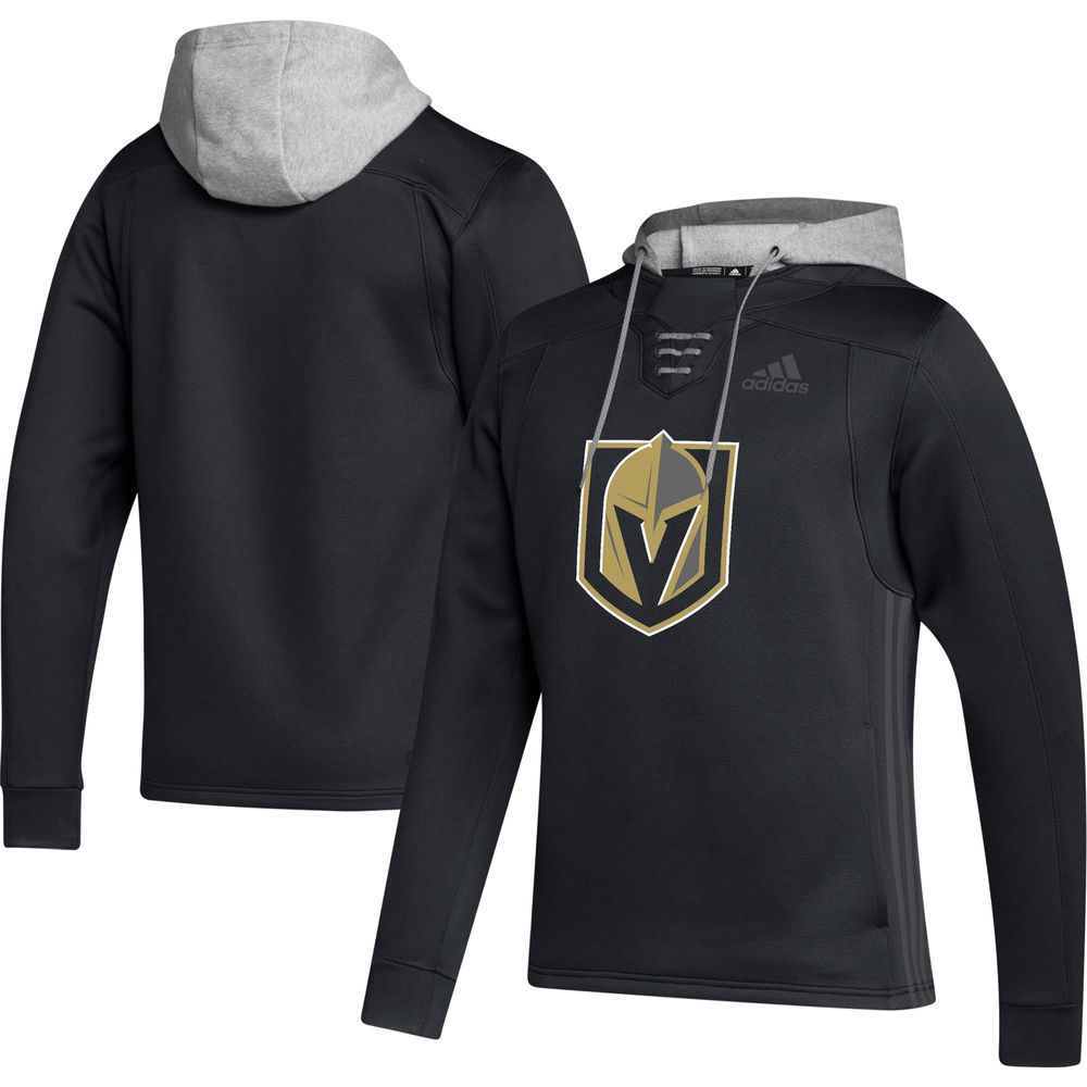 Men's adidas Black Vegas Golden Knights Skate Lace Primeblue Team Pullover Hoodie