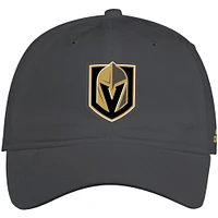 adidas Charcoal Vegas Golden Knights Cotton Slouch pour homme - Casquette ajustable