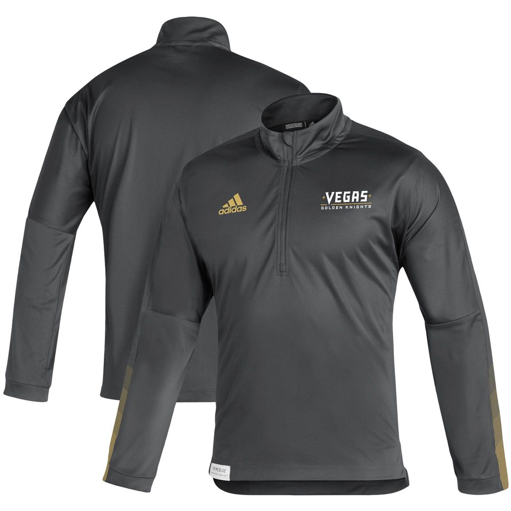 Men's adidas Charcoal Vegas Golden Knights Primeblue Quarter-Zip Jacket