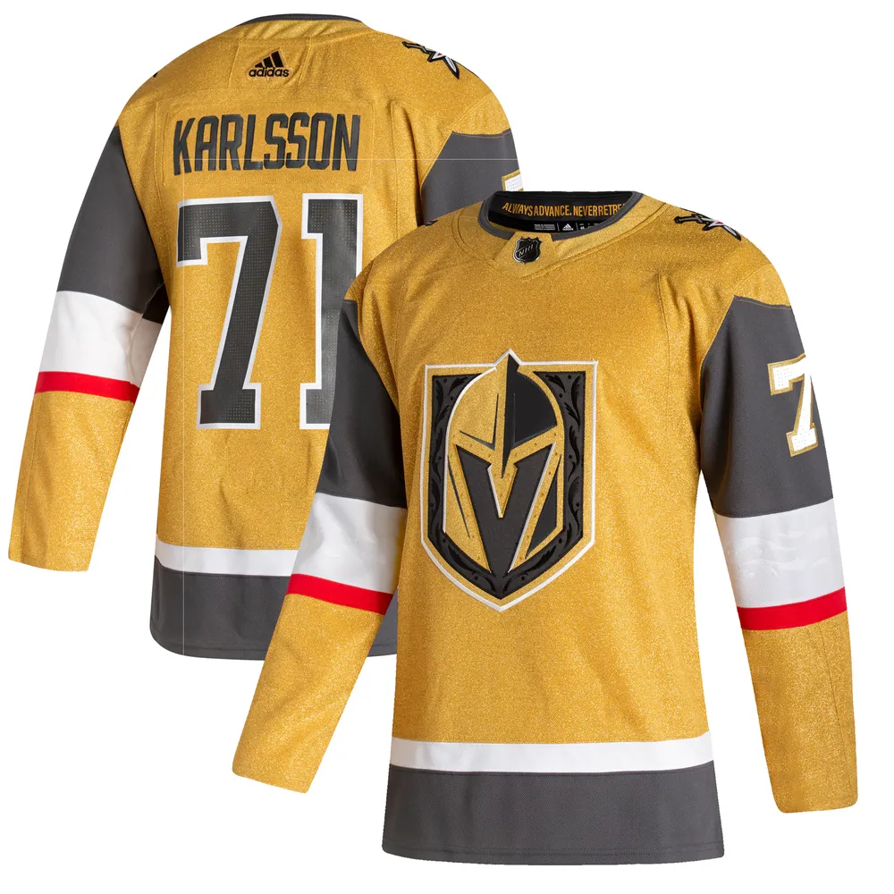 Men's Adidas William Karlsson Gold Vegas Golden Knights Primegreen Authentic Pro Player Jersey