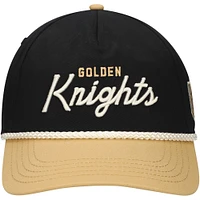 Chapeau réglable en sergé lavé Roscoe Vegas Golden Knights pour hommes American Needle noir/or