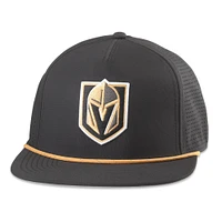 Men's American Needle  Black Vegas Golden Knights Buxton Pro Tech Adjustable Hat