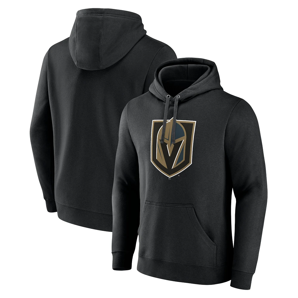 Sweat à capuche avec logo principal Fanatics Black Vegas Golden Knights pour hommes