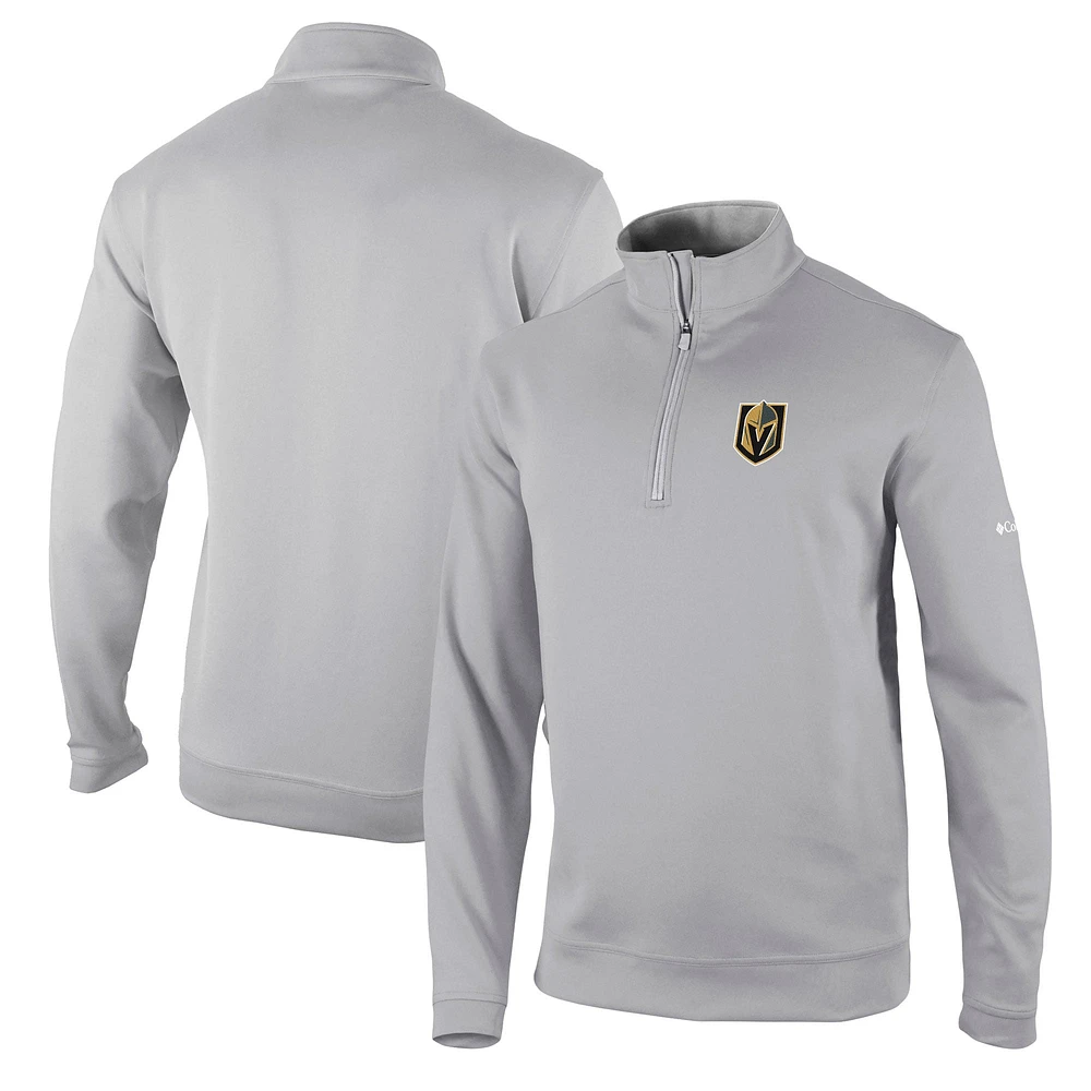 Veste Columbia Grey Vegas Golden Knights Wickham Hills Omni-Wick Quarter-Zip pour hommes