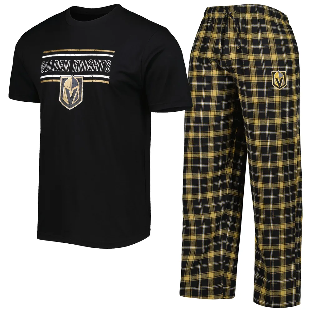 Women's Concepts Sport Black/Gold San Diego Padres Badge T-Shirt & Pajama Pants Sleep Set Size: Medium