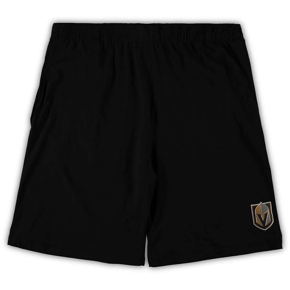 Men's Concepts Sport Black/Heathered Charcoal Vegas Golden Knights Big & Tall T-Shirt Shorts Sleep Set