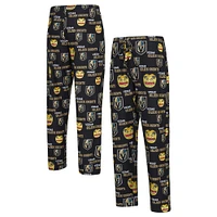 Men's Concepts Sport  Black Vegas Golden Knights All Over Print Knit Pants