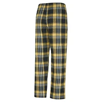 Men's Concepts Sport Gold/Black Vegas Golden Knights Region Flannel Sleep Pants