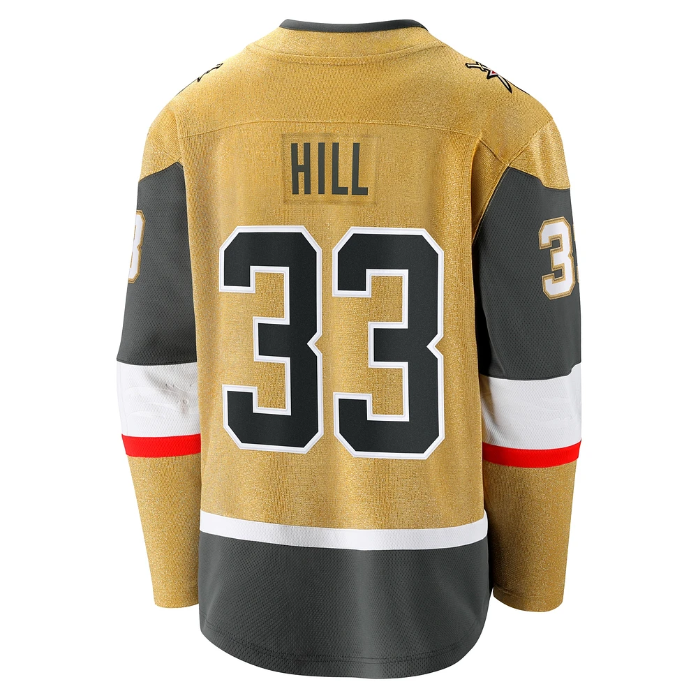 Men's Fanatics Adin Hill Gold Vegas Golden Knights Home Breakaway Jersey