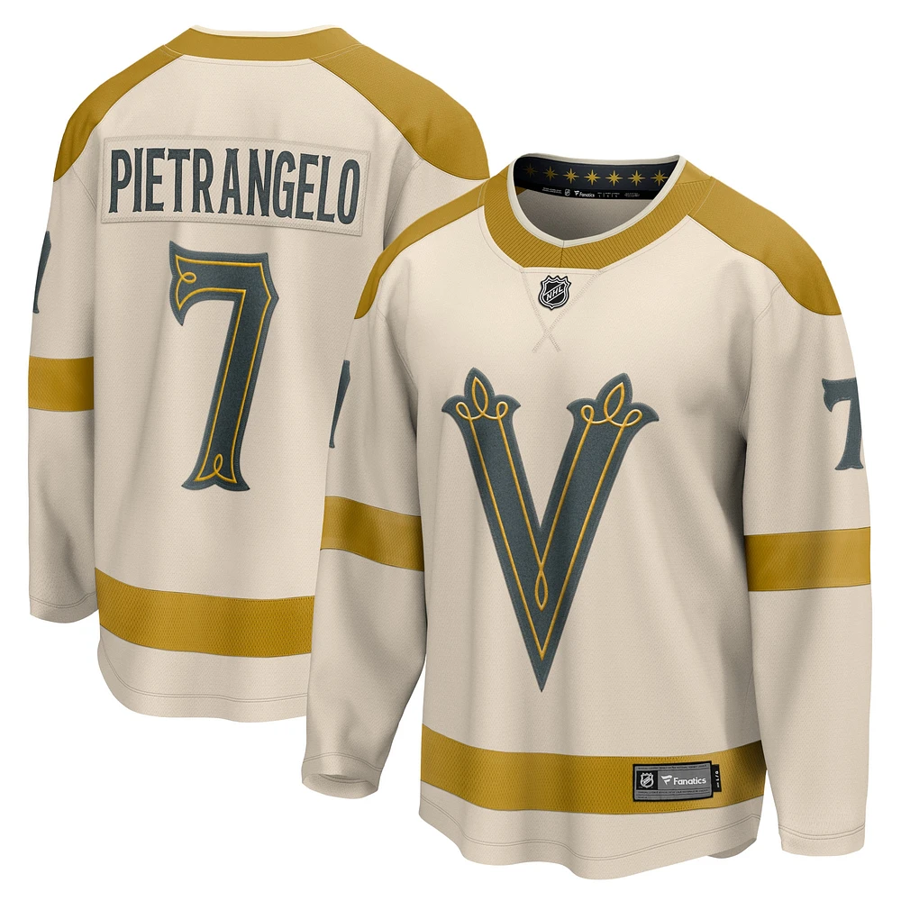 Men's Fanatics Alex Pietrangelo Cream Vegas Golden Knights 2024 NHL Winter Classic Breakaway Player Jersey