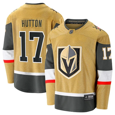 Fanatics pour hommes Ben Hutton Gold Vegas Golden Knights Home Premier Breakaway Player Maillot