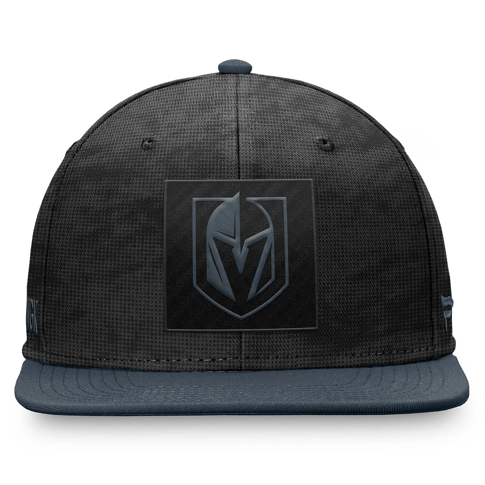 Men's Fanatics  Black/Charcoal Vegas Golden Knights Authentic Pro Rink Snapback Hat