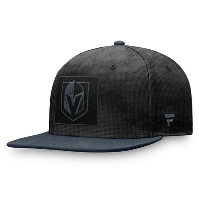 Men's Fanatics  Black/Charcoal Vegas Golden Knights Authentic Pro Rink Snapback Hat