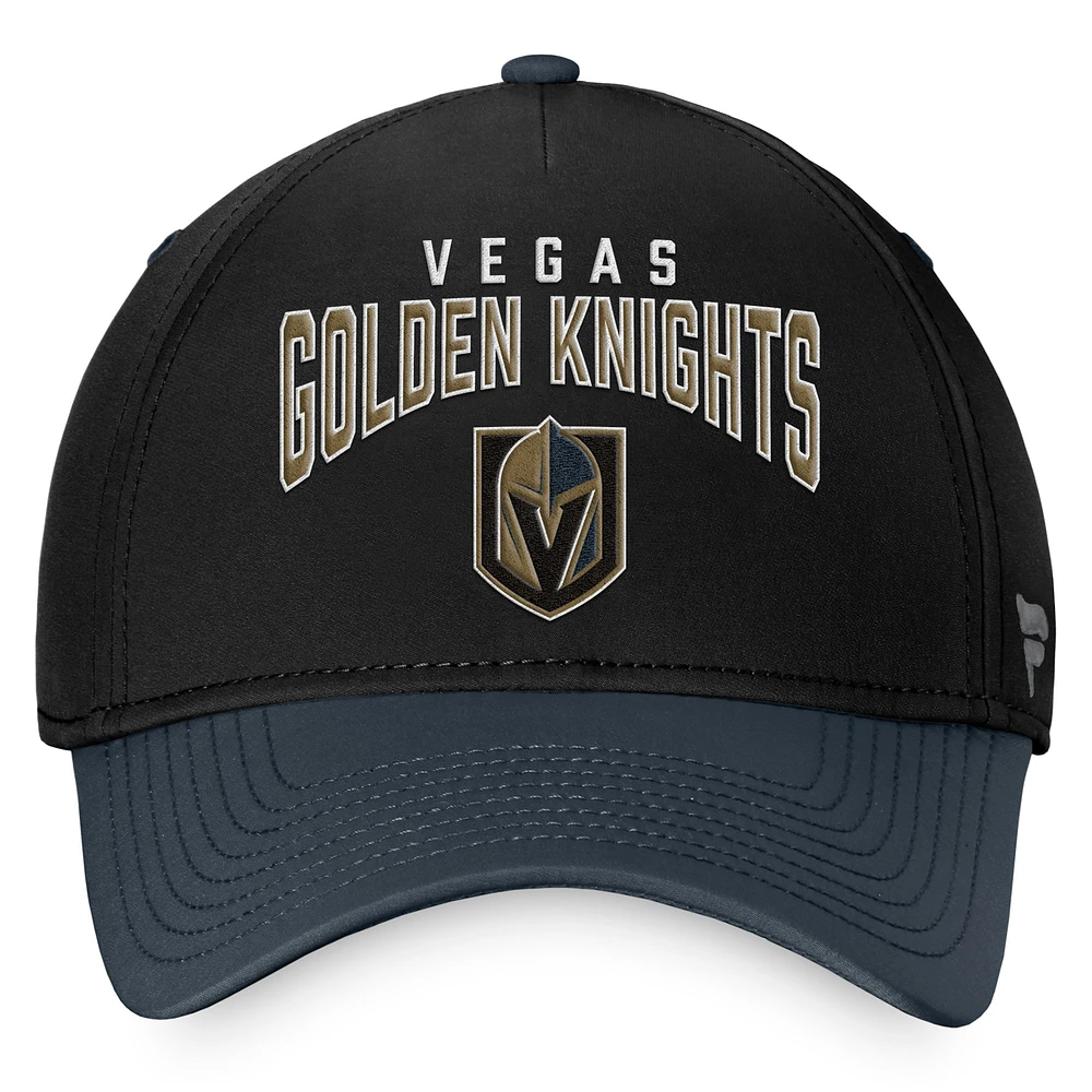 Men's Fanatics Black/Charcoal Vegas Golden Knights Fundamental 2-Tone Flex Hat