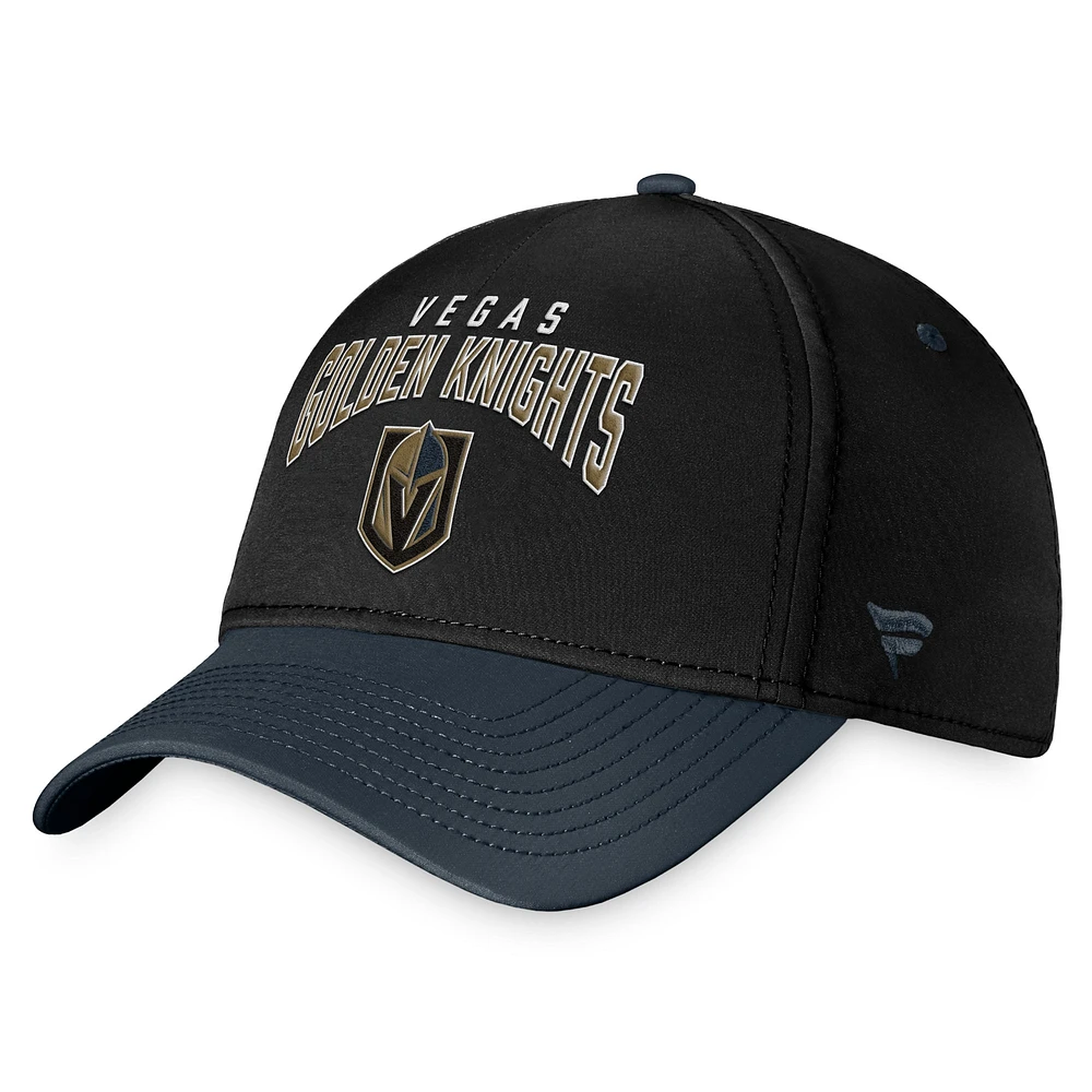 Men's Fanatics Black/Charcoal Vegas Golden Knights Fundamental 2-Tone Flex Hat