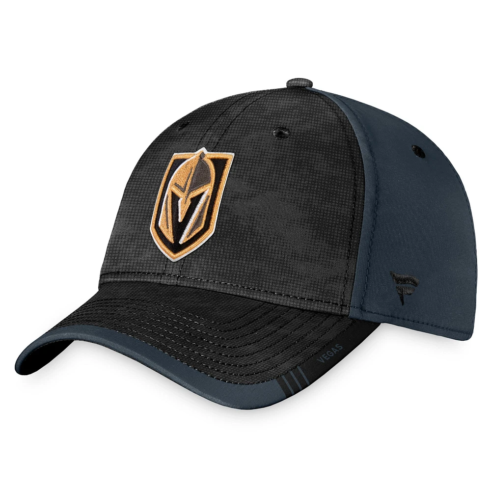 Fanatics pour hommes noir/gris Vegas Golden Knights Repêchage 2022 de la LNH - Casquette authentique Pro Rink Camo Flex