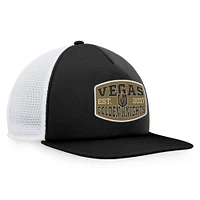 Casquette Snapback de camionneur avec patch frontal en mousse Vegas Golden Knights Fanatics noir/blanc pour hommes