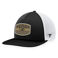 Men's Fanatics Black/White Vegas Golden Knights Foam Front Patch Trucker Snapback Hat