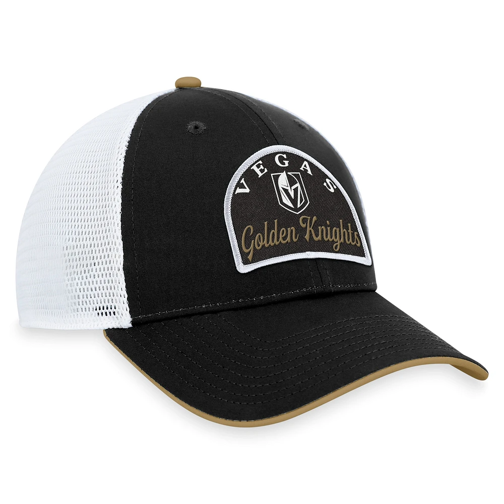 Men's Fanatics Black/White Vegas Golden Knights Fundamental Adjustable Hat