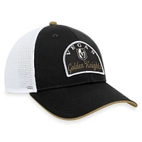 Casquette réglable fondamentale Vegas Golden Knights Fanatics noir/blanc pour hommes