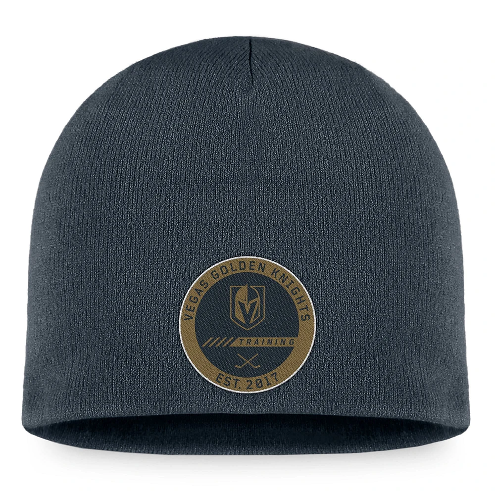 Camp d'entraînement Fanatics Black Vegas Golden Knights 2022 pour hommes - Bonnet Pro authentique