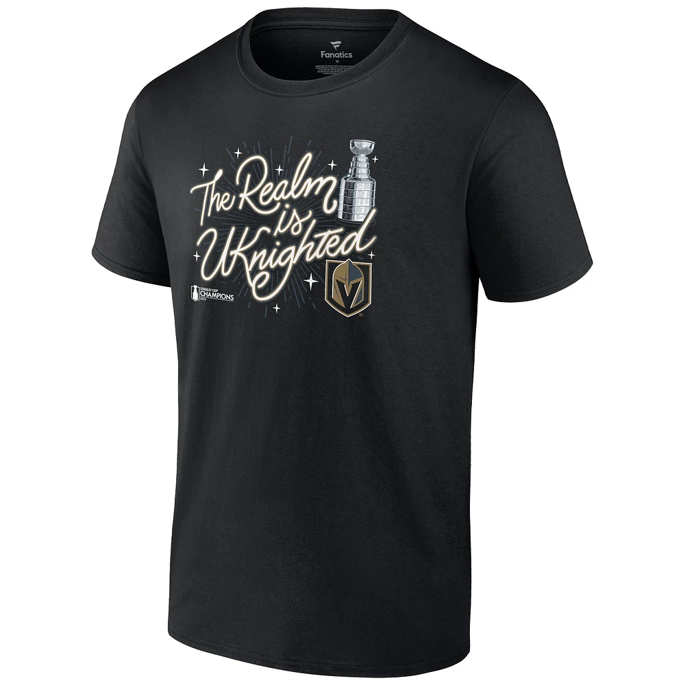 T-shirt de célébration des champions la Coupe Stanley 2023 Fanatics Black Vegas Golden Knights pour hommes