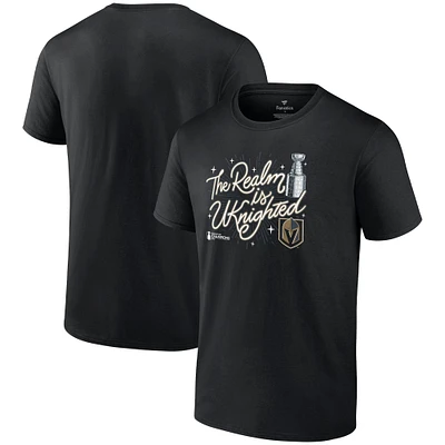 T-shirt de célébration des champions la Coupe Stanley 2023 Fanatics Black Vegas Golden Knights pour hommes