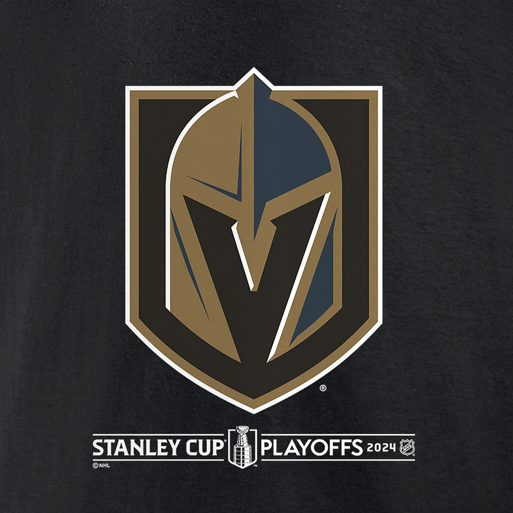 T-shirt Fanatics Black Vegas Golden Knights 2024 pour hommes, séries éliminatoires de la Coupe Stanley