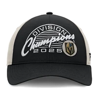 Men's Fanatics Black Vegas Golden Knights 2025 Pacific Division Champions Locker Room Adjustable Hat
