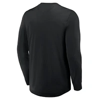 T-shirt Henley à manches longues Adrenaline Push des Golden Knights de Vegas Fanatics pour homme