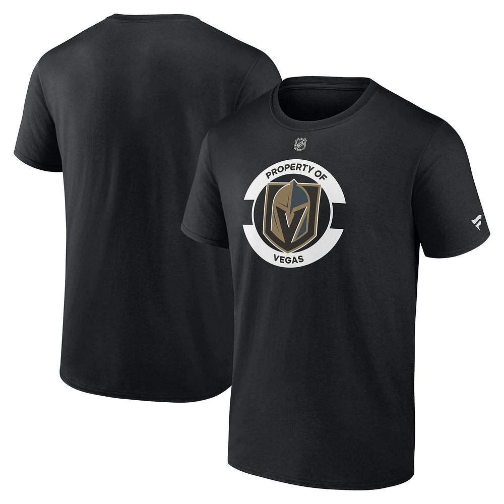 T-shirt secondaire authentique Pro Core Vegas Golden Knights Fanatics pour hommes noir