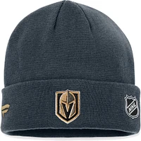 Bonnet en tricot à revers authentique Pro Rink Fanatics Black Vegas Golden Knights pour hommes