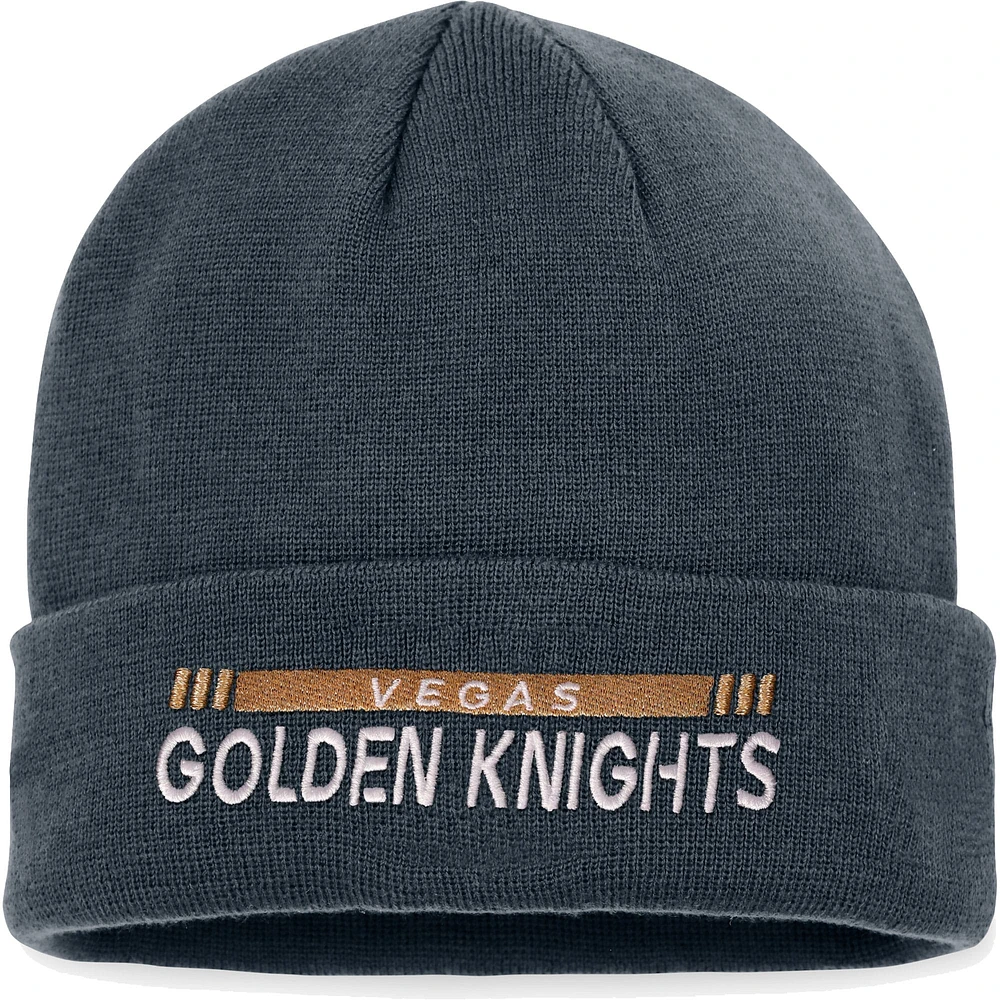 Men's Fanatics Black Vegas Golden Knights Authentic Pro Rink Cuffed Knit Hat