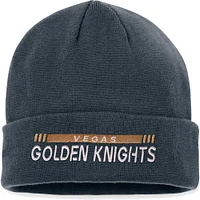 Bonnet en tricot à revers authentique Pro Rink Fanatics Black Vegas Golden Knights pour hommes