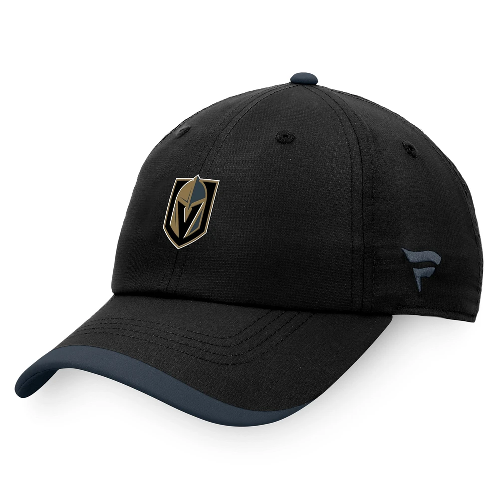 Casquette réglable Fanatics Black Vegas Golden Knights Authentic Pro Rink Pinnacle pour hommes