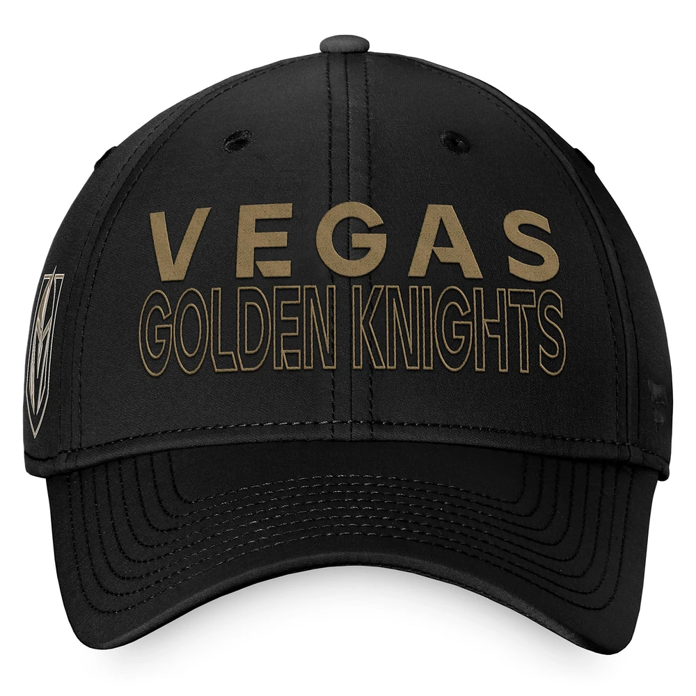 Casquette authentique Pro Road Flex Fanatics Black Vegas Golden Knights pour hommes