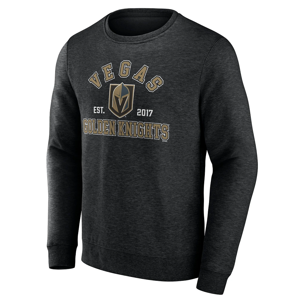 Men's Fanatics Black Vegas Golden Knights Classic Arch Pullover Sweatshirt