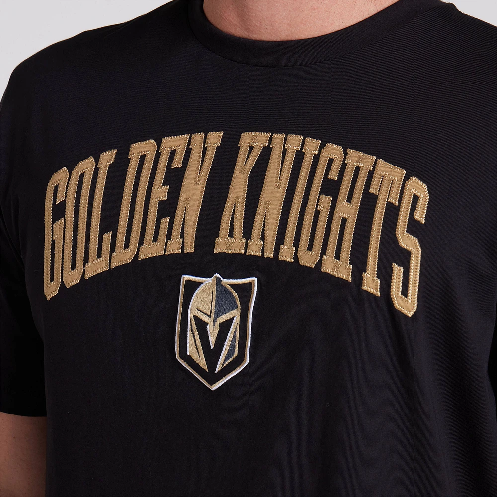 T-shirt Pima surélevé pour hommes Fanatics Black Vegas Golden Knights