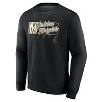 Men's Fanatics Black Vegas Golden Knights Focus Fleece Pullover Sweatshirt