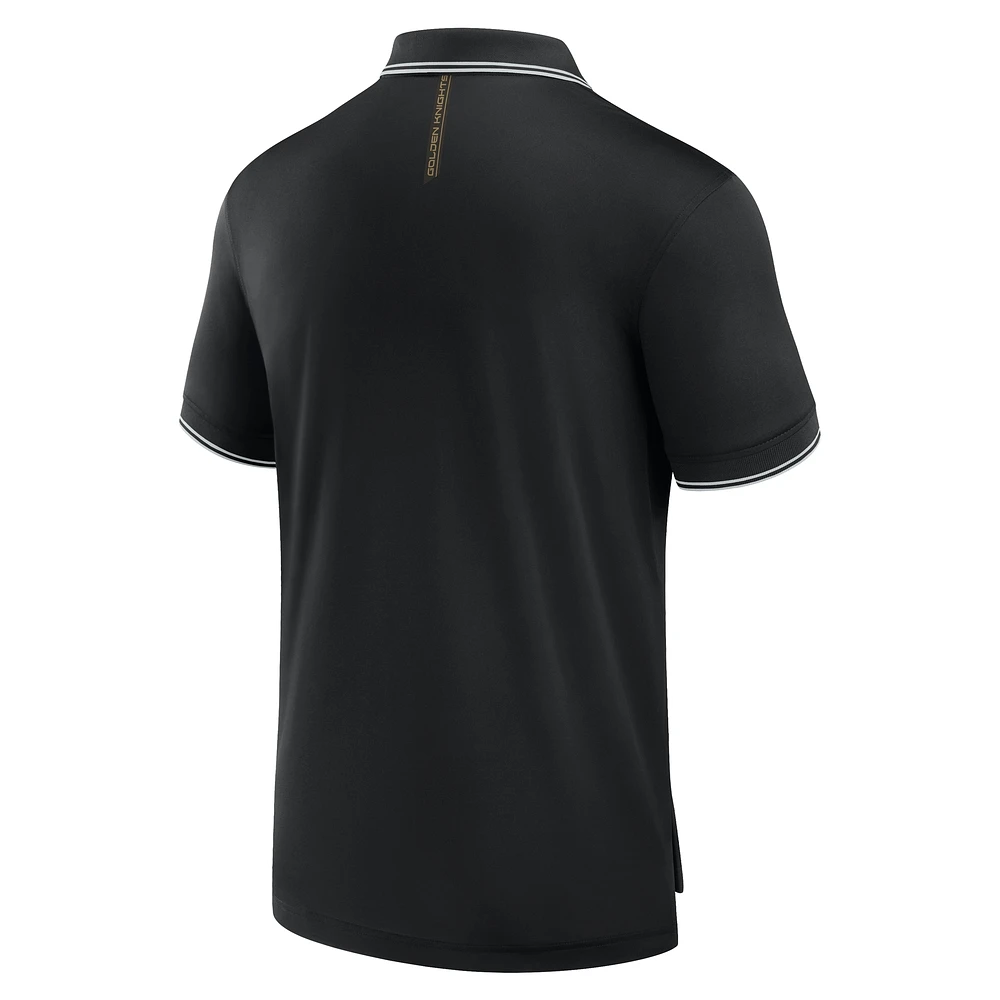 Men's Fanatics Black Vegas Golden Knights Front Office Move Mono Polo