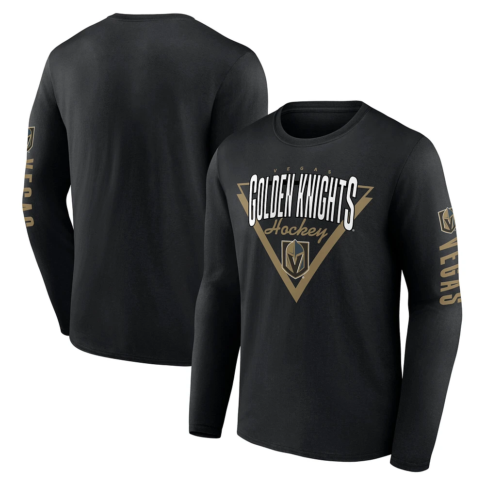 Men's Fanatics Black Vegas Golden Knights Headline Long Sleeve T-Shirt