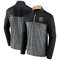 Men's Fanatics Black Vegas Golden Knights Iconic Defender Quarter-Zip Jacket