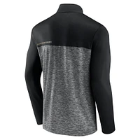 Men's Fanatics Black Vegas Golden Knights Iconic Defender Quarter-Zip Jacket