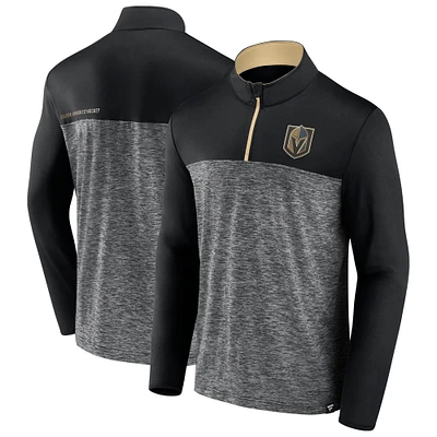 Men's Fanatics Black Vegas Golden Knights Iconic Defender Quarter-Zip Jacket