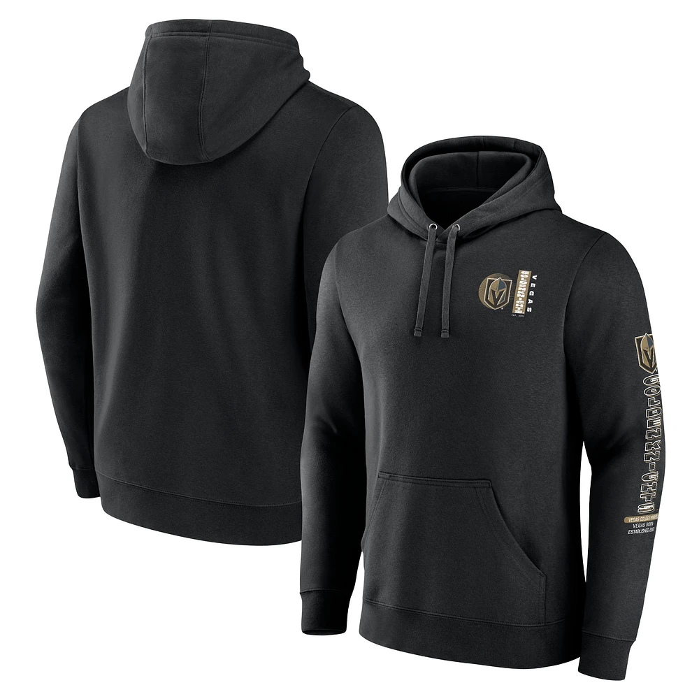 Men's Fanatics Black Vegas Golden Knights Revolution Pullover Hoodie