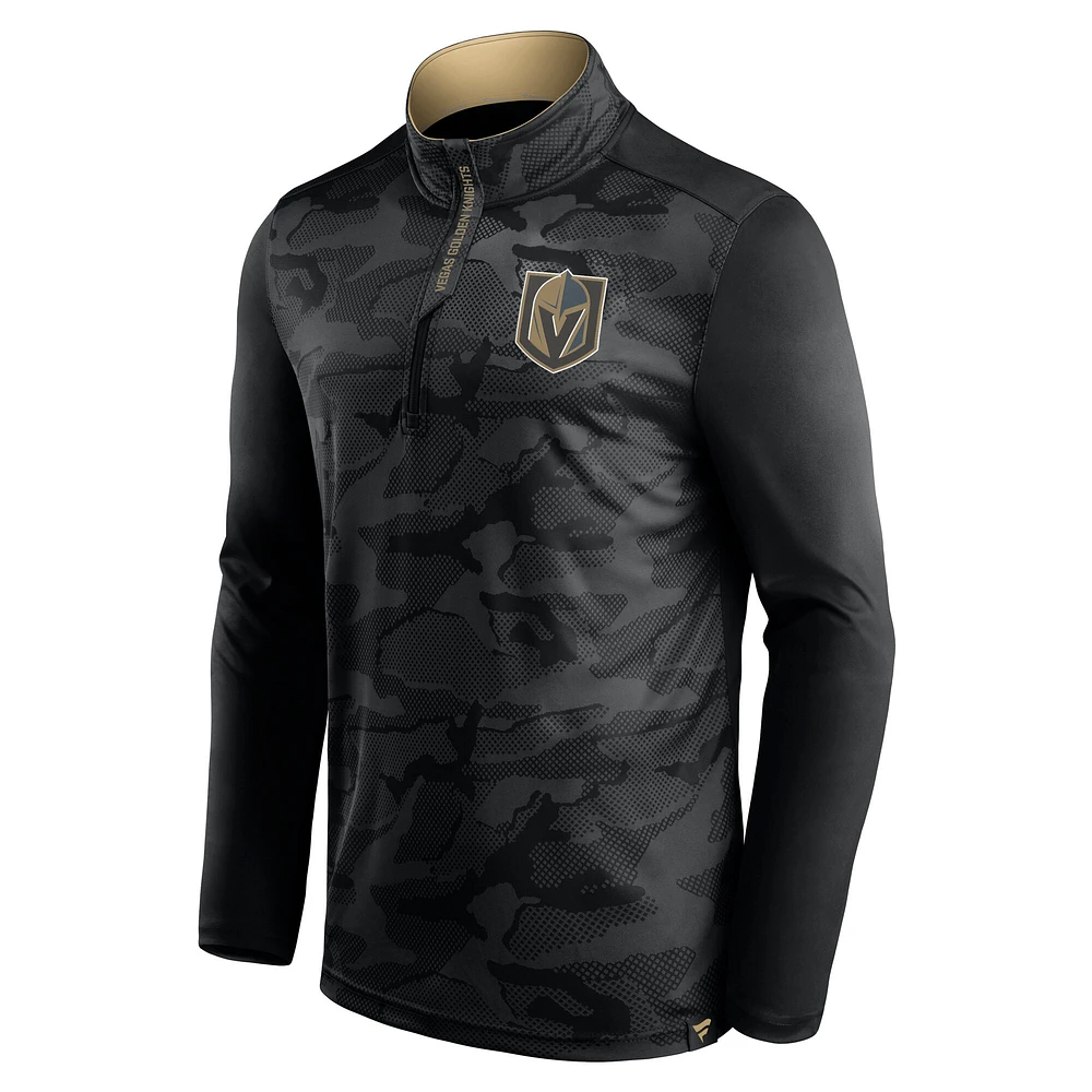Men's Fanatics Black Vegas Golden Knights Shade Lightweight Quarter-Zip Pullover
