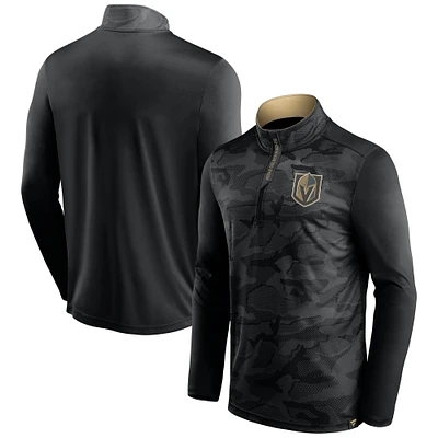 Men's Fanatics Black Vegas Golden Knights Shade Lightweight Quarter-Zip Pullover