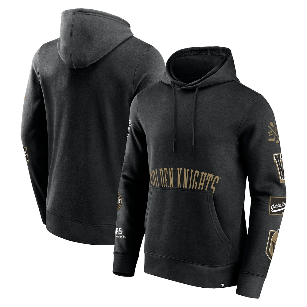 Men's Fanatics Black Vegas Golden Knights Wild Winner Fleece Pullover Hoodie