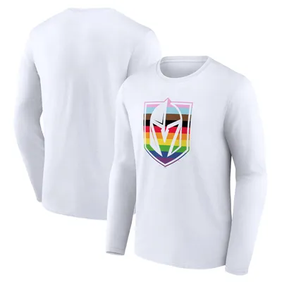 Women's Fanatics Branded White Vegas Golden Knights Team Pride Logo V-Neck T-Shirt Size: Extra Large